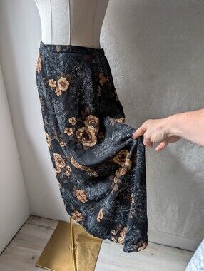 Vtg Romanticism Roses Maxi Skirt Kathy Lee